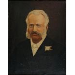 VICTORIAN SCHOOL, PORTRAIT OF A GENTLEMAN, BUST LENGTH, OIL ON CANVAS, 44 X 34CM