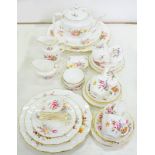 A ROYAL CROWN DERBY POSIES PATTERN TEA SERVICE AND A CAKE STAND EN SUITE