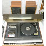 A GEC STERO MUSIC CENTRE, C1970, INCLUDING SPEAKERS