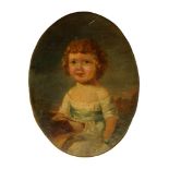 BRITISH SCHOOL, EARLY 19TH C, PORTRAIT OF A LADY; PORTRAIT OF A CHILD WITH A DOG, TWO, OIL ON CANVAS