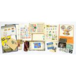 A COLLECTION OF POSTAGE STAMPS, ETC