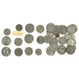UNITED KINGDOM SILVER COINS, PERIOD 1920-46, PRINCIPALLY HALF CROWNS AND FLORINS AND SEVERAL OTHERS,