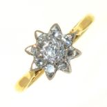 A DIAMOND RING IN 18CT GOLD, BIRMINGHAM 1970, 3.5G, SIZE L½++GOOD CONDITION