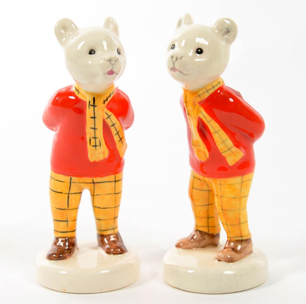 TWO BESWICK FIGURES OF RUPERT THE BEAR, 10.5CM H