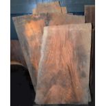 CABINET MAKERS' TIMBER.  TEN MAHOGANY BOARDS  approx 3.5-7.5cm thick; 35-60cm w x approx 97 x 148cm