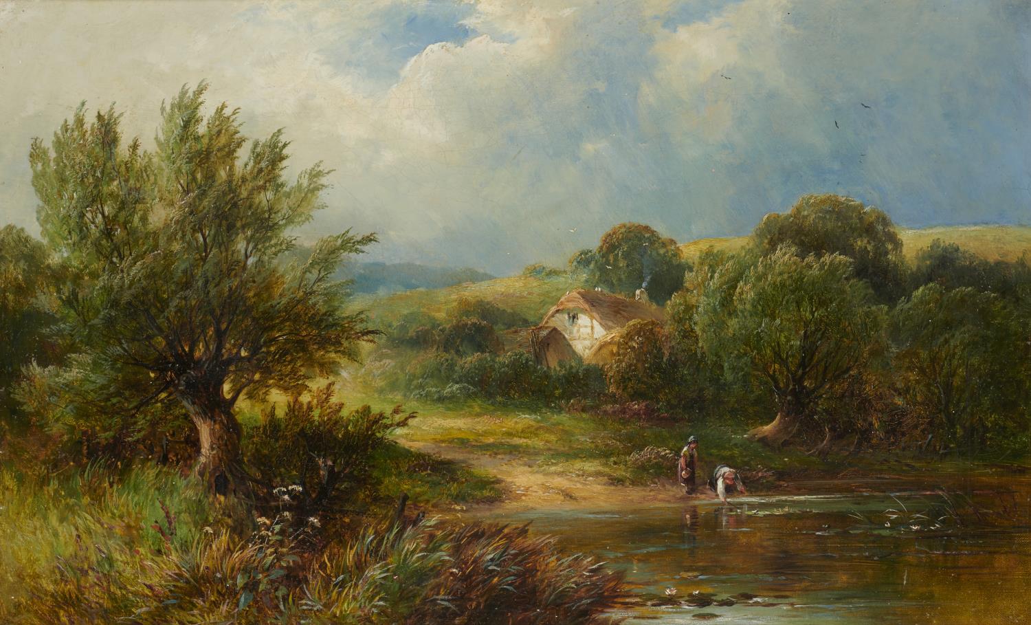 GEORGE TURNER (1841-1910) SCENE NEAR INGLEBY signed and inscribed with the title and artist's