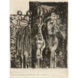 GRAHAM SUTHERLAND, RA (1903-1980) THREE STANDING FORMS IN BLACK  lithograph on Arches paper,