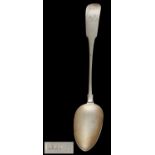 AN IRISH GEORGE III SILVER GRAVY SPOON Fiddle pattern, crested, by Samuel Green of Cork, Dublin