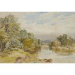 WILLIAM WILDE (1826-1901 BOLTON ABBEY; RIVER LANDSCAPE; A TREE FRINGED BROOK a set of three, all