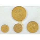 GREAT BRITAIN GOLD PROOF SET 1937 Half Sovereign -£5,  case of issue, very minor reverse hairlines