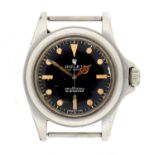 A ROLEX STAINLESS STEEL WRISTWATCH OYSTER PERPETUAL SUBMARINER Ref 5513, No 2800301, number repeated