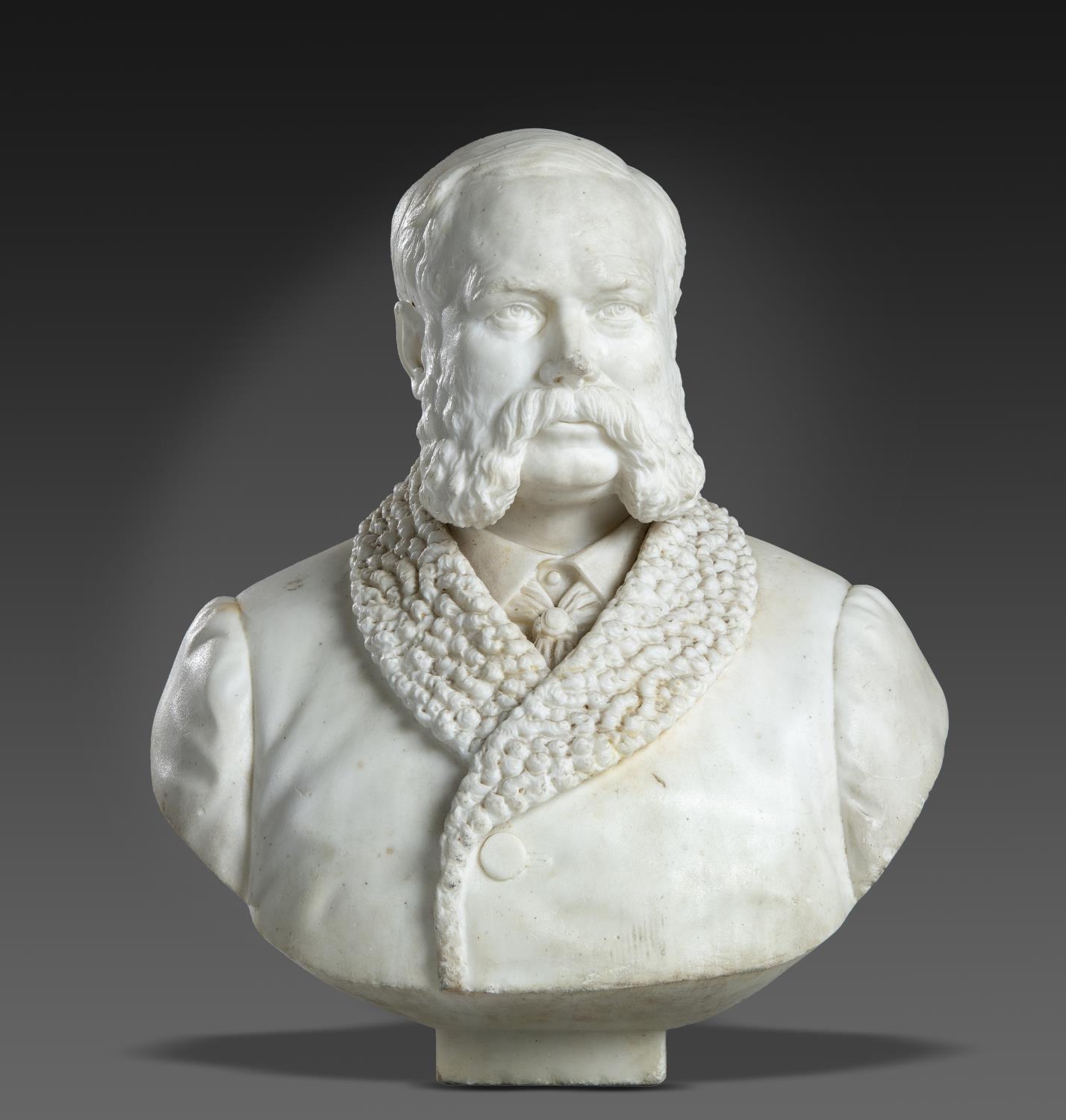 COUNT GLEICHEN (PRINCE VICTOR OF HOHENLOHE-LANGENBURG) (1833-1891) PORTRAIT BUST OF SIR ANDREW