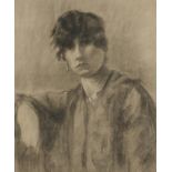 BRITISH (?) SCHOOL, 20TH CENTURY  PORTRAIT OF A YOUNG WOMAN  bust length, charcoal, 52 x 44cm Good