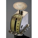 AN EDWARD VII SILVER BOW FRONT LETTER SCALE  crested, 6.8cm h, by Levi & Salaman, Birmingham 1905