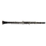 A LEBLANC BASSET CLARINET, PARIS  nickel plated key work, cased Good condition