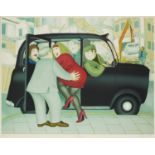 BERYL COOK, OBE (1926-2008) TAXI  reproduction, printed in colour, signed by the artist in pencil,