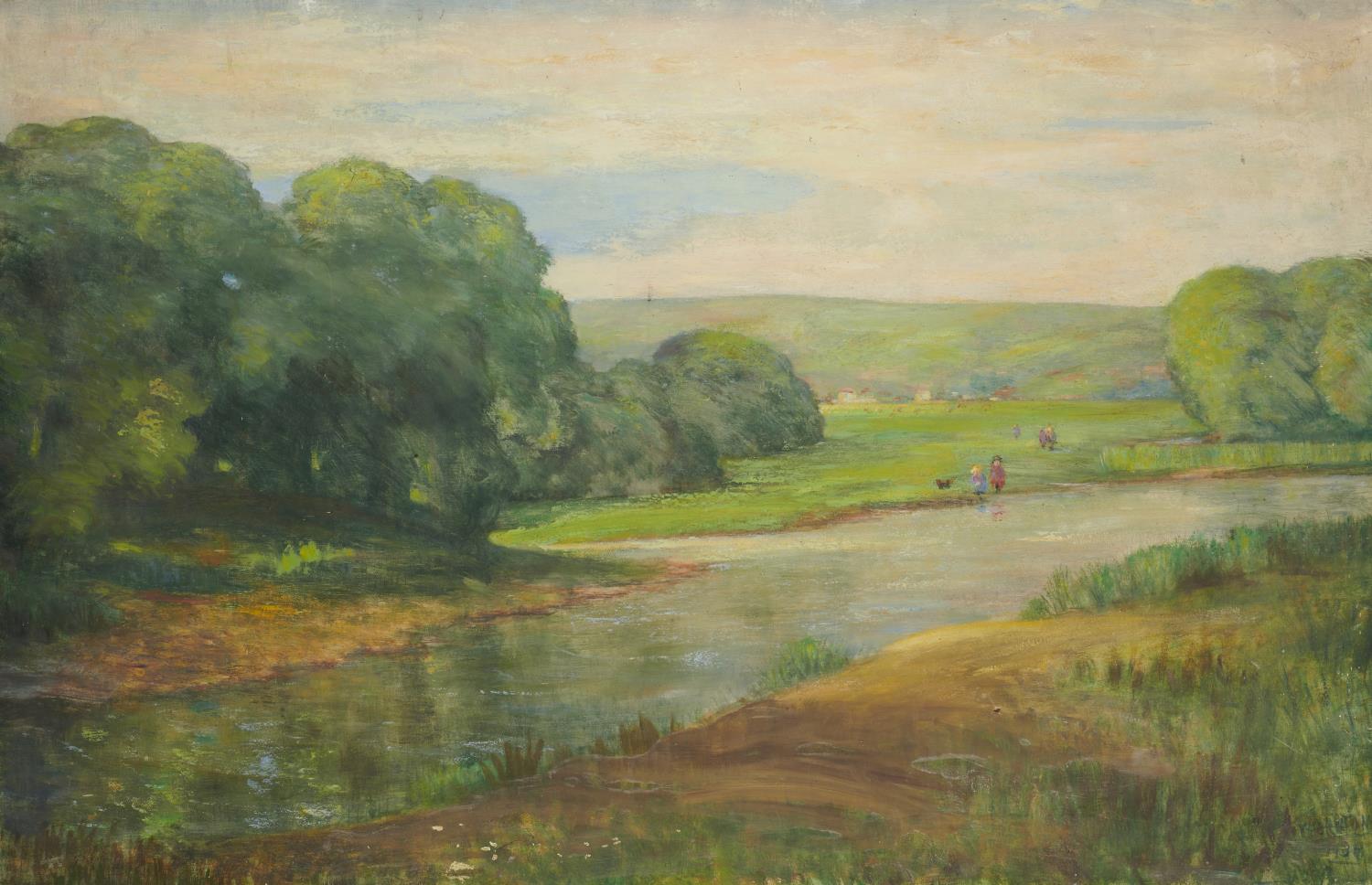 ALFRED HENRY ROBINSON THORNTON (1863-1939) THE UPPER SEVERN; POND IN A CLEARING  two, both signed,