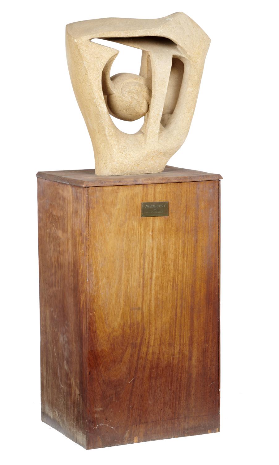 WITOLD GRACJAN KAWALEC (1922-2003) PEER GYNT  signed, carved stone, 60cm h, on the original 1960s - Image 2 of 2