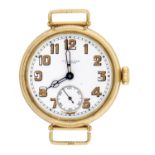 A LONGINES 18CT GOLD GENTLEMAN'S WRISTWATCH   with milled bezzel crown and hinged lugs, caseback