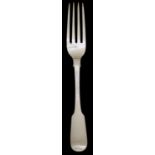 YORK SILVER.  A SET OF SIX VICTORIAN TABLE FORKS   Fiddle pattern, by James Barber and William