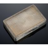 YACHTING.  A GERMAN SILVER CIGARETTE CASE, DATED 1927  with integral hinge and engine turned, the
