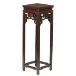 A CHINESE HONGMU STAND, 19TH/20TH C  82cm h; 27.5 x 27.5cm Slight damage to top