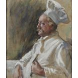 DOROTHEA DURRANT (1875-1956) PORTRAIT OF A CHEF signed, signed again verso and inscribed with the