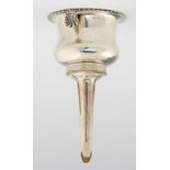 YORK SILVER.  A GEORGE IV GADROONED WINE FUNNEL  with shell lug, crested, 16.5cm h, by James
