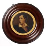 19TH CENTURY FOLLOWER OF THOMAS PHILLIPS PORTRAIT OF LORD BYRON, C1813  head and shoulders, oil on