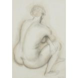 BERNARD MENINSKY, NEA, LG (1891-1950) SEATED NUDE  signed, pencil and wash, 39.5 x 27.5cmProvenance: