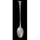 AN IRISH SILVER GRAVY SPOON, C1742, Onslow pattern with rat tail, reverse engraved 1742, marks
