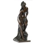 A BRONZE STATUETTE OF A BATHER CAST FROM A MODEL BY ETIENNE MAURICE FALCONET, LATE 19TH C OR