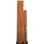 CABINET MAKERS' TIMBER.  CUBAN MAHOGANY PLANKS  comprising 5 x 25 x 182cm (2) and 5 x 13 x 143cm (1)