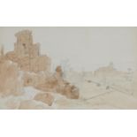 JAMES GILES, RSA (1801-1870) RUINS OF CAESARS PALACE signed, dated 1825 and inscribed, pencil and