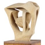 WITOLD GRACJAN KAWALEC (1922-2003) PEER GYNT  signed, carved stone, 60cm h, on the original 1960s