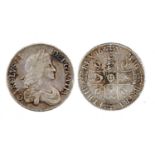 GREAT BRITAIN CROWN CHARLES II 1671 Vicesimo Tertio, F-gF