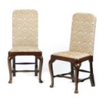 A PAIR OF GEORGE II MAHOGANY CHAIRS, MID 18TH C  on cabriole legs with slip seat, 100cm h