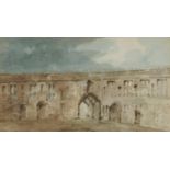 JOHN INIGO RICHARDS, RA (1731-1810) STUDY OF BUILDINGS watercolour, 12.5 x 22cm Provenance: