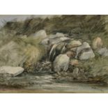 THOMAS MILES RICHARDSON THE YOUNGER, RIVER LANDSCAPE, SIGNED, WATERCOLOUR, 15 X 21CM