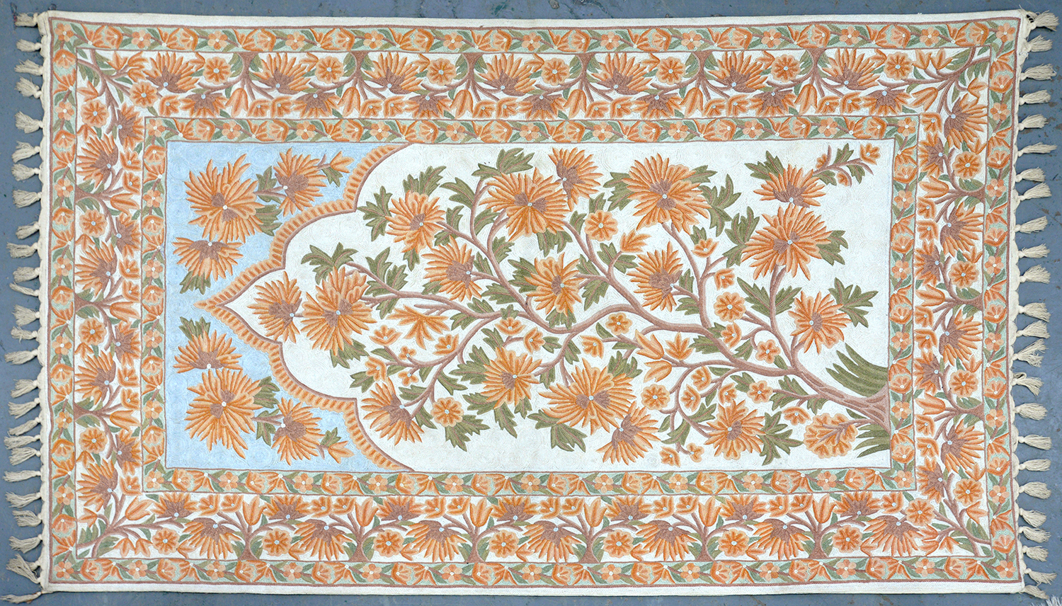 A RUG, 144 X 90CM, A TURKISH KURDISH FLATWEAVE RUG, 165 X 91CM AND AN INDIAN FLATWEAVE RUG, 118 X