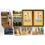 A COLLECTION OF EARLY 20TH C PICTURE POSTCARDS, VARIOUS SUBJECTS, MAINLY POSTALLY USED AND TWO