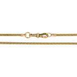 A GOLD SNAKE CHAIN, MARKED 9C, 16G
