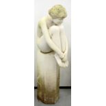 A RESIN GARDEN STATUE, 105CM H