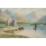 MILTON DRINKWATER, HIGHLAND SCENES, SIGNED, WATERCOLOUR, FRAMED AS A PAIR, 30 X 45CM