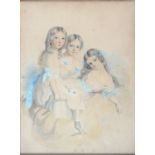 19TH C SCHOOL, A PORTRAIT OF HENRIETTA, MARY AND EMILY BEAUMAN, DAUGHTERS OF MR MICHAEL BEAUMAN OF