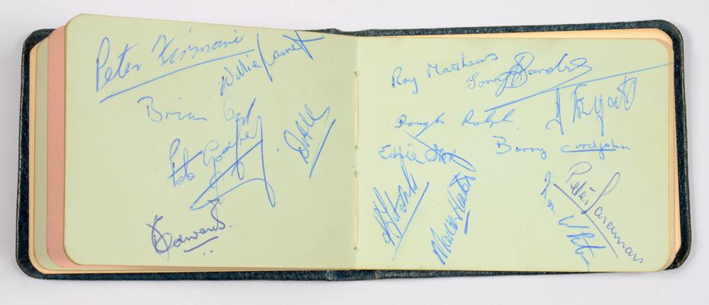 AUTOGRAPHS. A SMALL COLLECTION OF FOOTBALLER'S SIGNATURES, INCLUDING TEN OF THE ENGLAND TEAM 1955, - Image 3 of 3