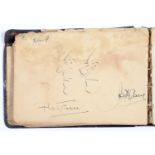 AUTOGRAPHS. AN ALBUM OF SIGNATURES OF POPULAR BRITISH AND OTHER ENTERTAINERS, MAINLY 1920'S - 40'