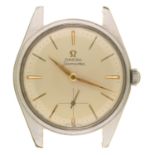 AN OMEGA SEAMASTER STAINLESS STEEL WRISTWATCH, 3 CM DIAM