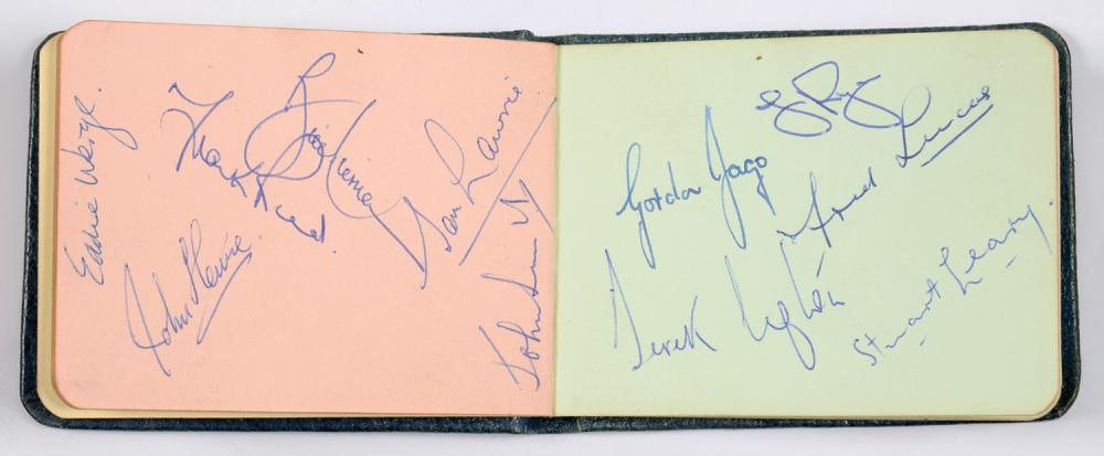 AUTOGRAPHS. A SMALL COLLECTION OF FOOTBALLER'S SIGNATURES, INCLUDING TEN OF THE ENGLAND TEAM 1955, - Image 2 of 3