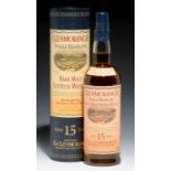 GLENMORANGIE 15 YEAR OLD HIGHLAND SINGLE MALT WHISKY, CASED, C1990S, 70 CL